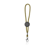 Porte-clés en polyester avec mousqueton et pièce personnalisable couleur jaune