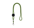 Lanyard tubulaire en polyester réglable avec mousqueton 3 cm couleur vert clair
