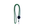Lanyard tubulaire en polyester réglable avec mousqueton 3 cm couleur vert
