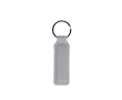 Porte-clés en cuir synthétique premium coloré avec anneau en métal couleur gris clair