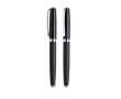 Stylo roller en métal élégant avec corps texturé et encre noire couleur noir