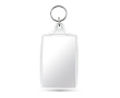 Porte-clés rectangulaire avec couverture en acrylique et papier inséré couleur transparent