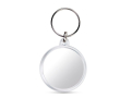 Porte-clés avec forme ronde et couverture avec papier personnalisable couleur transparent