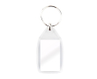 Porte-clés carré avec papier personnalisable sur deux faces 25x40 mm couleur transparent