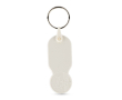 Porte-clés plastique avec jeton 1 euro et couverture personnalisable couleur blanc