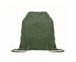 Sac à dos en corde de coton recyclé et RPET 140g/m² couleur vert foncé