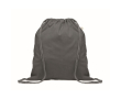 Sac à dos en corde de coton recyclé et RPET 140g/m² couleur gris foncé