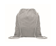 Sac à dos en corde de coton recyclé et RPET 140g/m² couleur gris