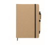 Carnet de notes A5 en carton recyclé avec stylo à bille bleu couleur noir