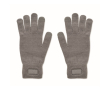 Gants en polyester recyclé avec patch pour personnalisation couleur gris foncé
