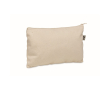 Trousse de toilette en coton bio, fermeture éclair colorée, 340g/m² couleur beige