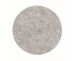 Dessous de verre de forme ronde en feutre recyclé couleur gris