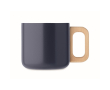 Tasse en acier inoxydable recyclé avec poignée en bois, 350ml couleur bleu marine