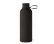 Gourde isotherme en acier inoxydable recyclé et caoutchouc, 500ml couleur noir