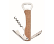 Ouvre-bouteille bambou, 2 décapsuleurs, tire-bouchon, coupe-capsule couleur bois