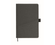Carnet en PU à couverture rigide et poche pour téléphone, format A5 couleur gris foncé
