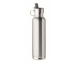 Gourde isotherme acier inoxydable recyclé, paille et poignée, 660ml couleur argenté mat