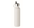 Gourde isotherme acier inoxydable recyclé, paille et poignée, 660ml couleur blanc