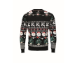 Pull de Noël avec 10 lumières LED, taille S/M couleur noir