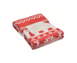 Plaid polaire en RPET avec motif de Noël et carte 190g/m2 couleur rouge