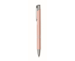 Stylo personnalisés en alu recyclé avec encre bleue Aster Recycled couleur or rose