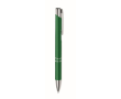 Stylo personnalisés en alu recyclé avec encre bleue Aster Recycled couleur vert