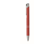 Stylo personnalisés en alu recyclé avec encre bleue Aster Recycled couleur rouge