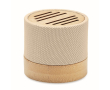 Enceinte en RPET et bambou, connexion 5.0 et mains libres Conscious couleur beige