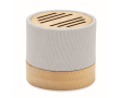 Enceinte en RPET et bambou, connexion 5.0 et mains libres Conscious couleur blanc