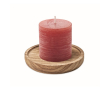Bougeoir personnalisé avec bougie parfumée à la vanille Wooden couleur rouge