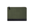 Housse PC rembourrée en polyester recyclé avec fermeture éclair 16\" couleur vert