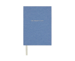 Carnet en papier recyclé avec marque-page, feuilles lignées A5 couleur bleu