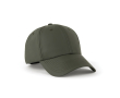 Casquette RPET à 6 panneaux avec fermeture à boucle réglable 85 g/m² couleur vert
