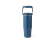Bouteille isotherme en acier inoxydable recyclé avec poignée de 880 ml couleur bleu marine