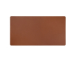 Tapis de bureau en cuir synthétique et polyester recyclé couleur marron