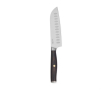 Couteau santoku en acier inoxydable recyclé et bois avec lame de 14 cm couleur argenté