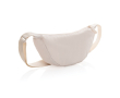 Sac bandoulière réglable en polyester recyclé avec grand compartiment couleur beige