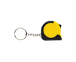 Porte-clés en plastique recyclé et acier avec mètre ruban de 1M couleur jaune