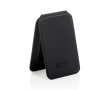 Portefeuille magnétique pour téléphone en simili cuir avec support couleur noir
