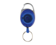 Porte-clés en ABS recyclé et zinc avec cordon et mousqueton couleur bleu