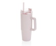 Mug thermique en plastique recyclé à couvercle 3 voies 900ml couleur rose
