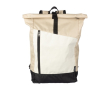 Sac à dos enroulable en RPET avec fermeture éclair sur le devant couleur beige