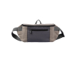Ceinture banane tricolore en polyester avec poche avant et supérieure couleur taupe