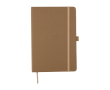 Carnet en carton et résidus biologiques, 80 feuilles lignées A5 couleur marron