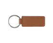 Porte-clés en simili cuir avec anneau métallique couleur marron