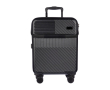 Valise en ABS avec poche frontale pour ordinateur et cadenas à code couleur noir