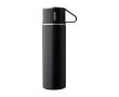 Thermos à double paroi acier inoxydable de 420ml et 2 tasses de 150ml couleur noir