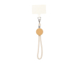 Bracelet et porte-badge en corde de coton avec détail en bambou couleur kaki