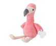 Peluche flamant rose avec possibilité de personnaliser l'étiquette couleur rose