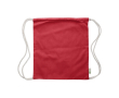 Sac à dos en corde de coton 100% recyclé et cordons naturels, 120 g/m² couleur rouge